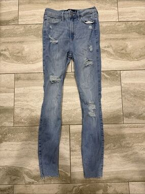 Hollister Light Blue Ripped Skinny Jeans